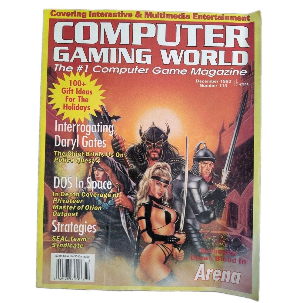 Computer Gaming World Dec 1993 No 113 Elder Scrolls Arena Cover Master of Orion
